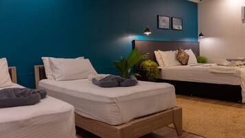 Family Double Room, Non Smoking | Down comforters, minibar, in-room safe, individually decorated