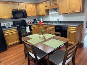 Microwave, oven, stovetop, dishwasher