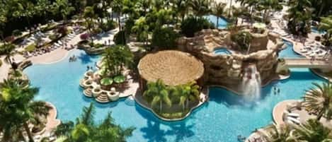 Outdoor pool, a heated pool