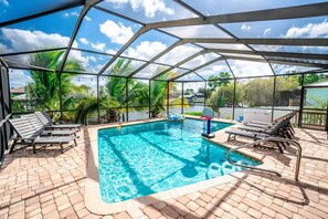 Outdoor pool, a heated pool