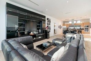 Smart TV, DVD player, stereo