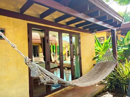 Villa, Pool View | Living area | 32-inch LCD TV with cable channels, TV