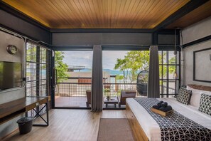 Seaside Deluxe Loft | エジプト綿のシーツ、高級寝具、ミニバー、セーフティボックス (室内)