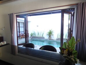 Design Villa, 2 Bedrooms, Poolside | View from room