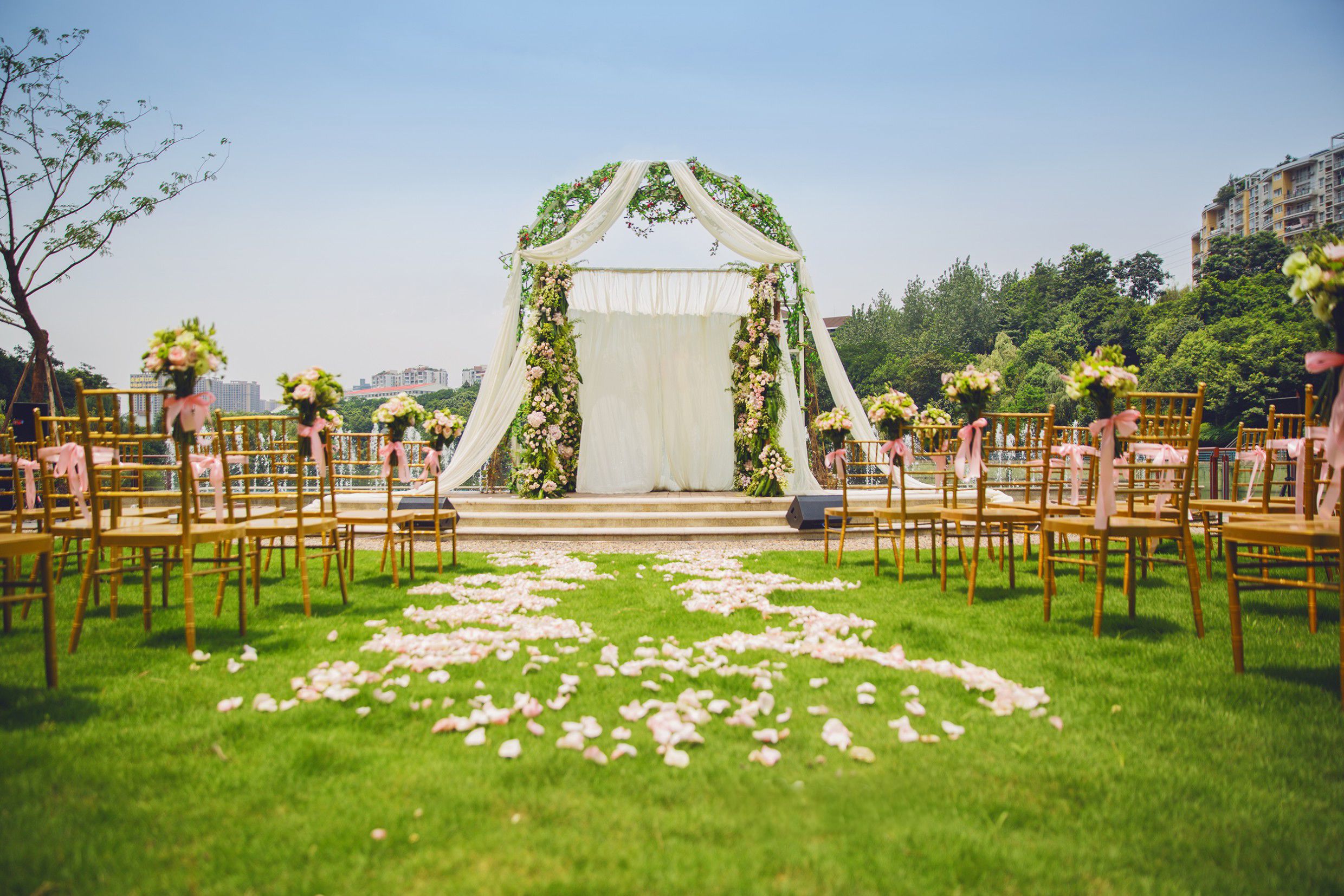 outdoor wedding area