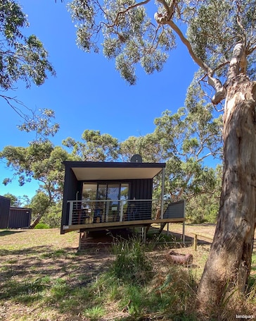 Eco Cabins-Full Solar with Bathroom | Exterior. Bimbi Park - Camping Under Koala