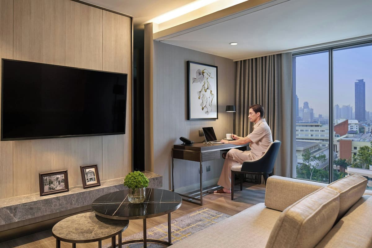 Premier Suite, 1 Bedroom, Balcony (Corner) | 3 bedrooms, in-room safe, desk, blackout drapes