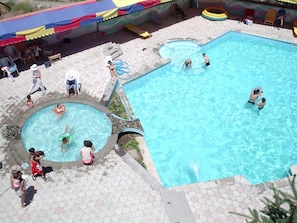 Indoor pool, seasonal outdoor pool