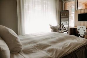 Loftsleilighet, 3 soverom (Overlook) | Sengetøy av topp kvalitet, safe på rommet, skrivebord og lydisolert