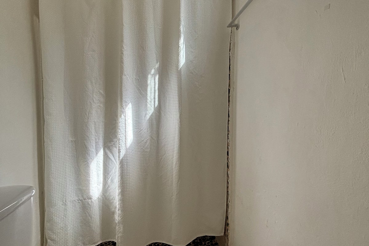 basic double room, 1 king bed | bathroom | shower, free toiletries, towels