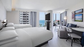 Junior Suite, Balcony | Down comforters, in-room safe, desk, laptop workspace
