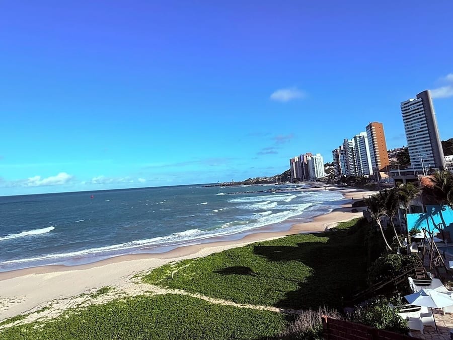 Byutsikt fra overnattingsstedet