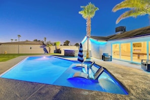 A heated pool
