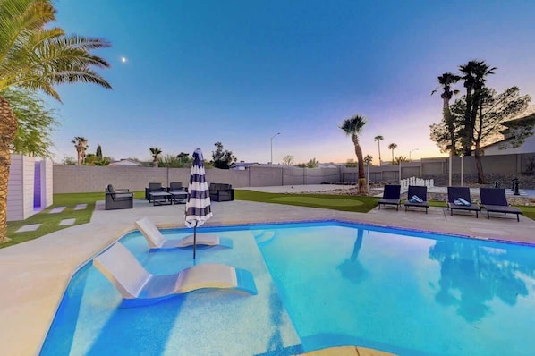 A heated pool