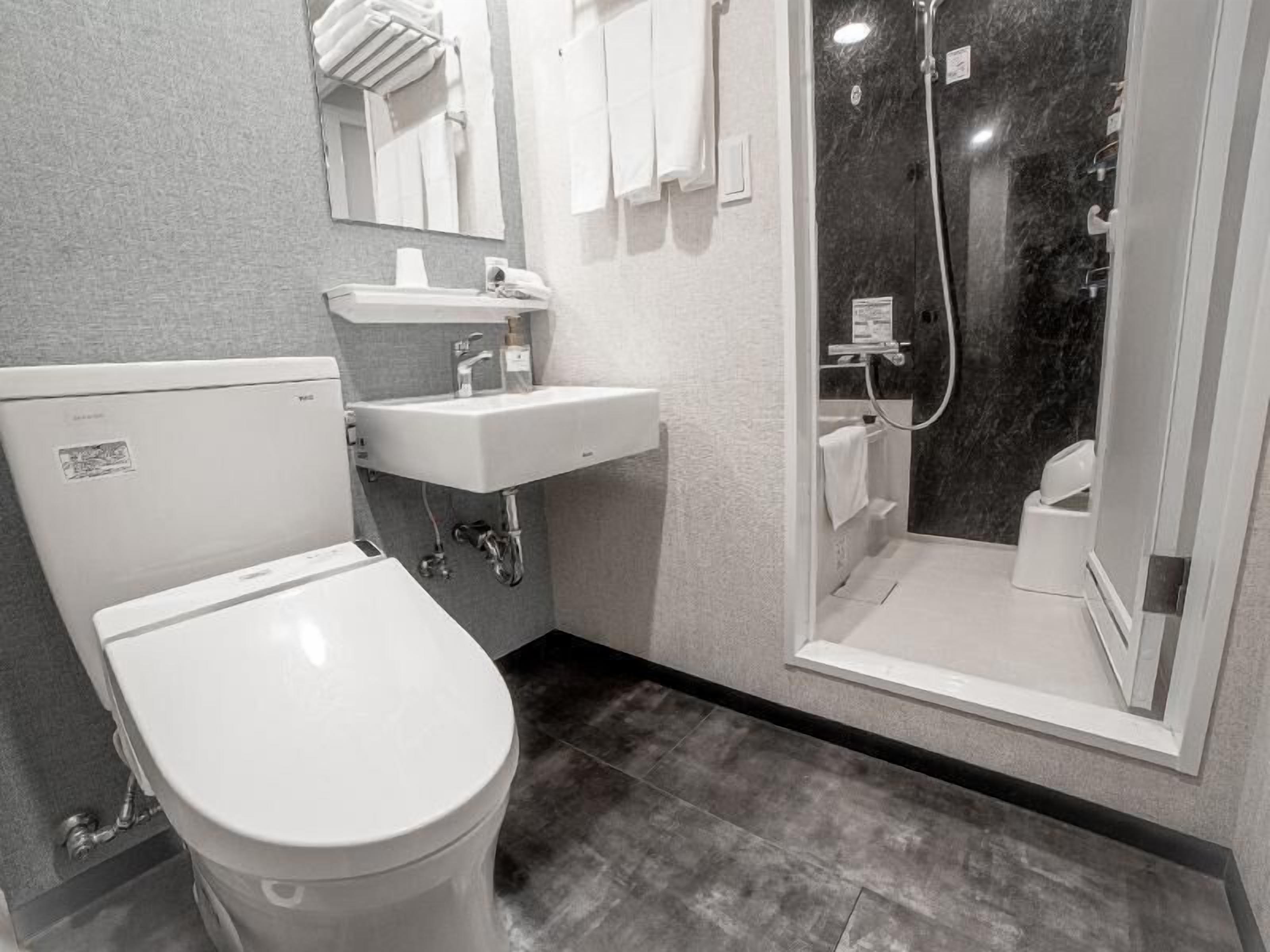 Bathroom | Combined shower/tub, hydromassage showerhead, free toiletries