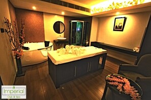 Bilik rawatan pasangan, rawatan badan, aromaterapi, balut badan 