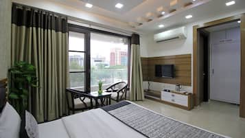 Premium Room | Individually furnished, desk, laptop workspace, blackout curtains