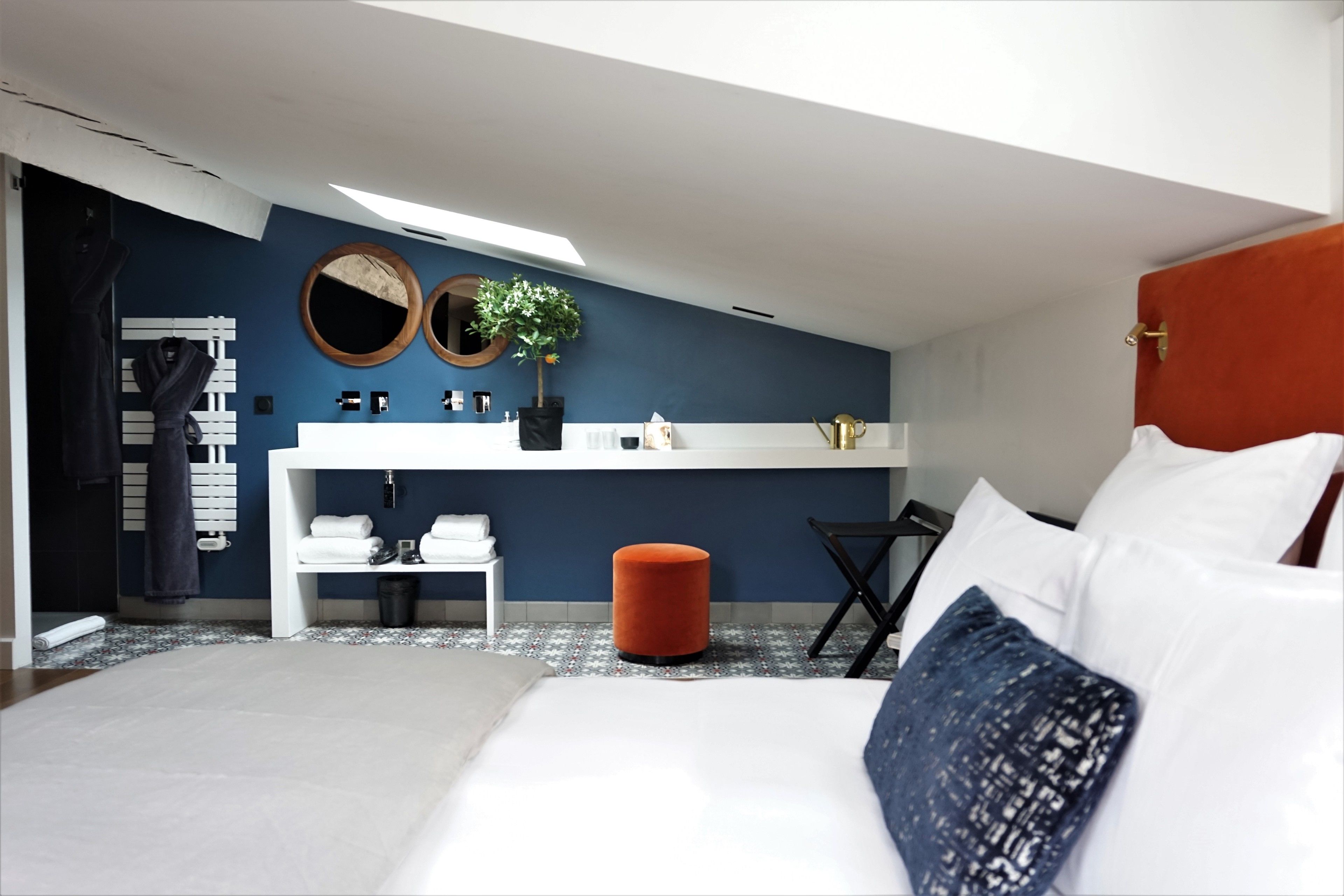 audace suite, terrace (rohan palace) | bathroom | bathrobes, towels