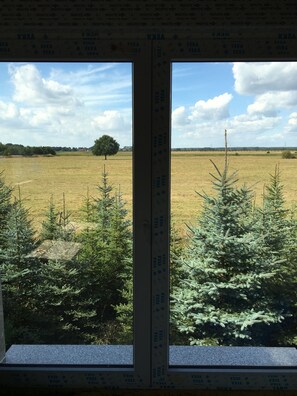 Deluxe Apartment, 3 Bedrooms | View from room - Idyllische Ferienwohnung mit Garten (Rückersdorf)