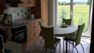 Deluxe Apartment, 3 Bedrooms | Private kitchen | Fridge, oven, stovetop, dishwasher