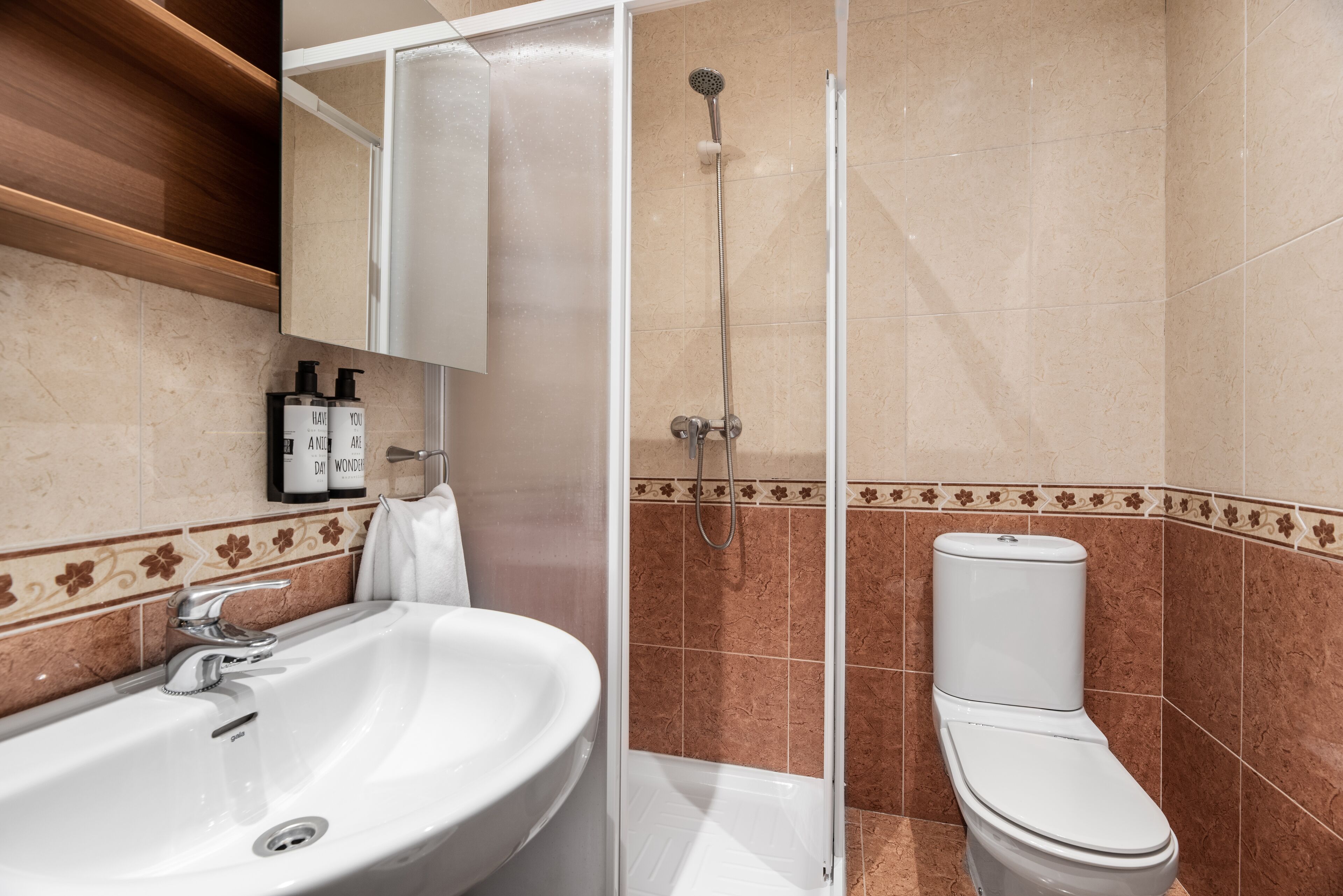 Miljøvennlige toalettsaker, hårføner, håndklær og såpe