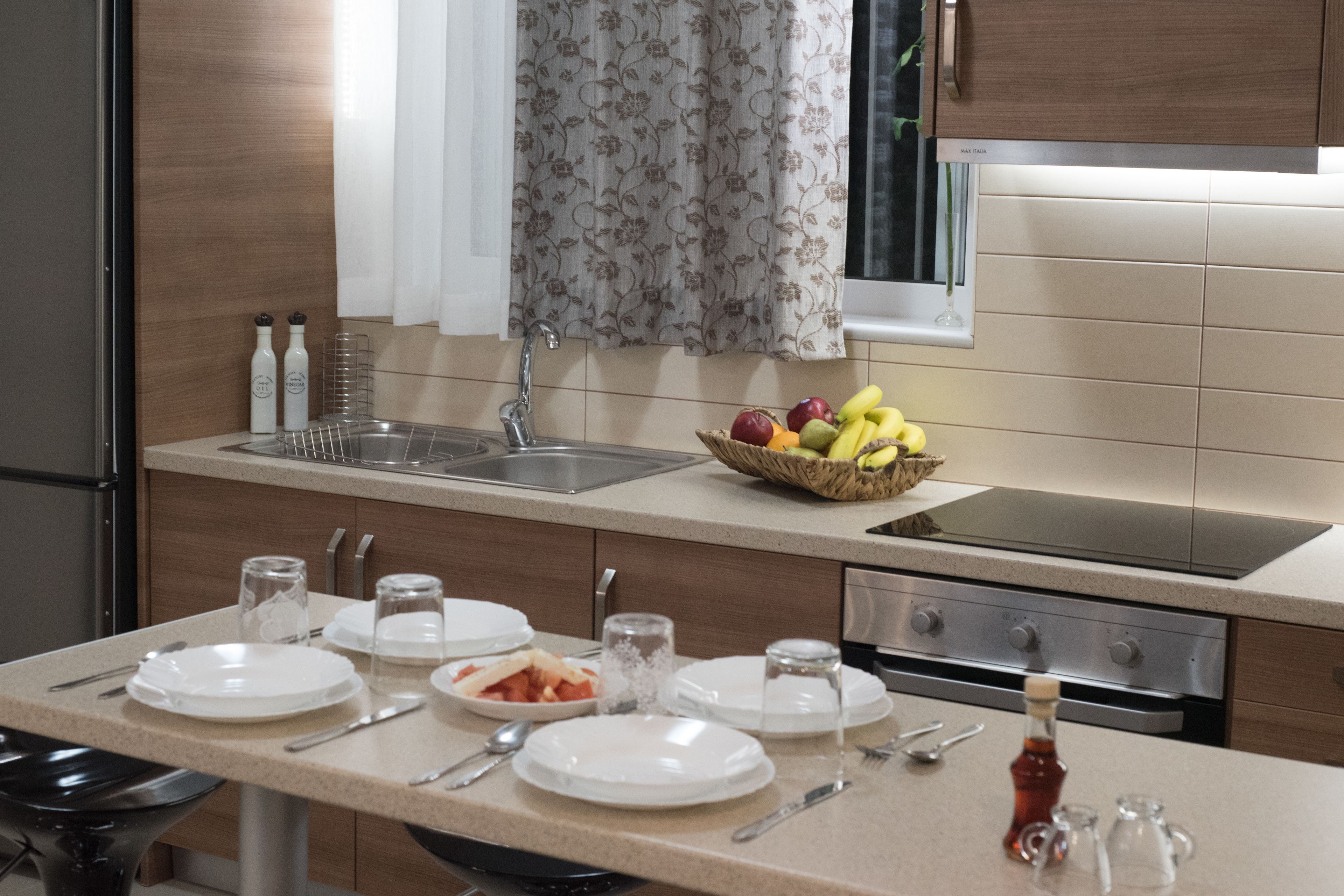 Superior-Apartment, 1 Schlafzimmer, Nichtraucher, Meerseite | Eigene Küche | Großer Kühlschrank, Mikrowelle, Ofen, Herdplatte