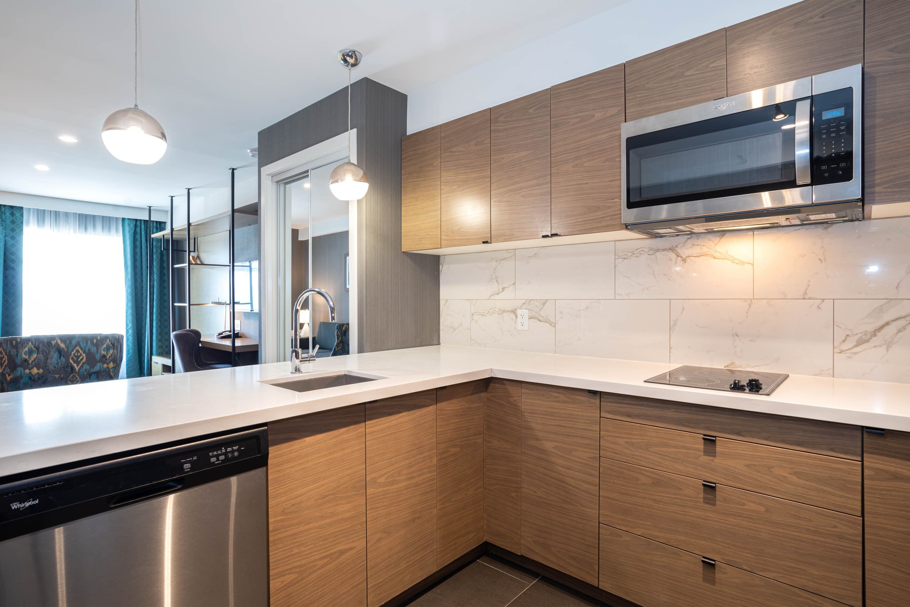 signature suite, 1 king bed with sofa bed, kitchen (grand) | private kitchen | fridge, microwave, coffee/tea maker