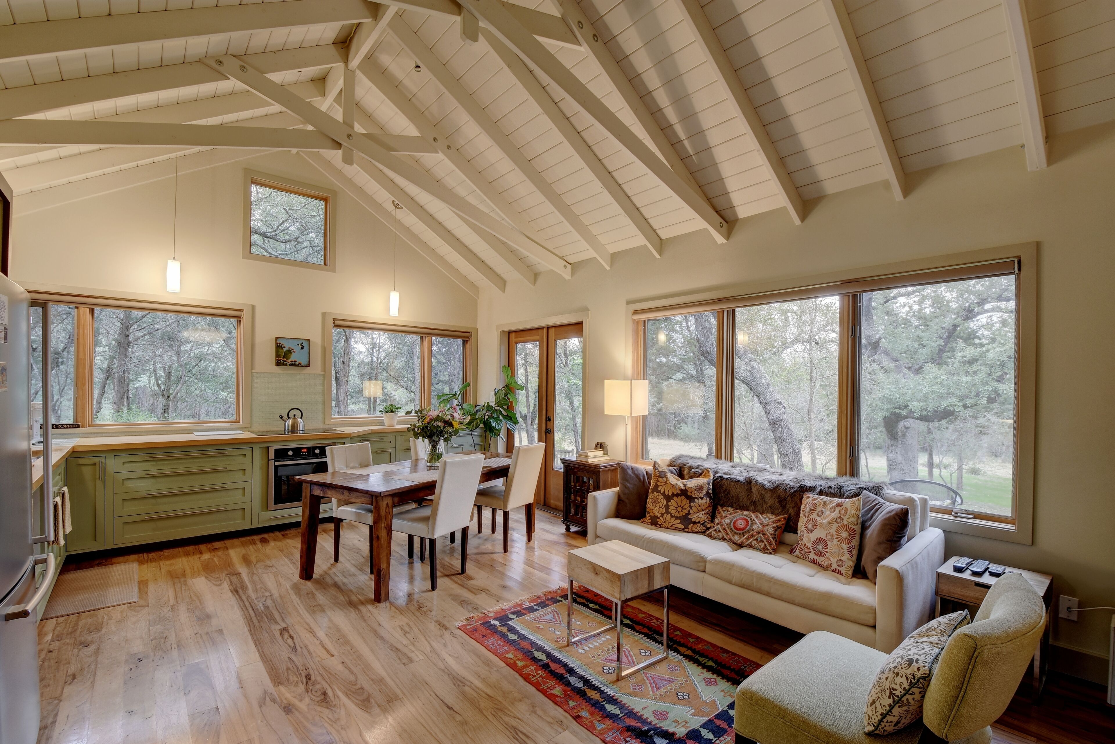 TV, DVD player, books, video library