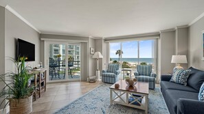 TV, video library - Direct Beachfront & Poolside • Must See Renovation (Hilton Head Island)