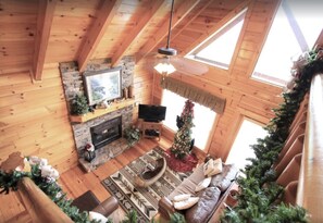 Smart TV, fireplace, DVD player, video library