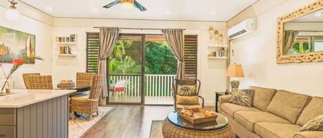 Smart TV, DVD player, ping pong, books