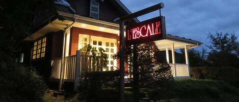 Front of property – evening/night