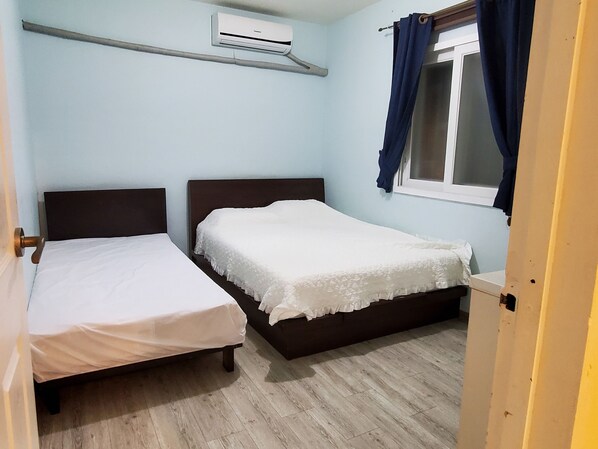 1 bedroom, blackout drapes, soundproofing, free WiFi