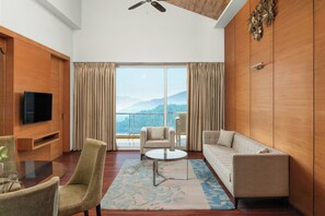 Classic Suite, 1 King Bed, Mountain View | Living room | TV - The Fern Surya Resort Dharampur, Kasauli Hills, Series by Marriott (Kasauli)