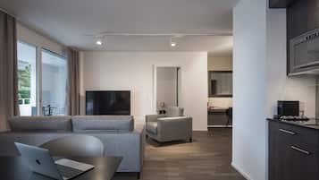 Deluxe Apartment, Terrace | Living area | Flat-screen TV