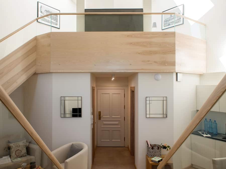 Deluxe Apartment (Two-Level) | Premium bedding, in-room safe, desk, laptop workspace