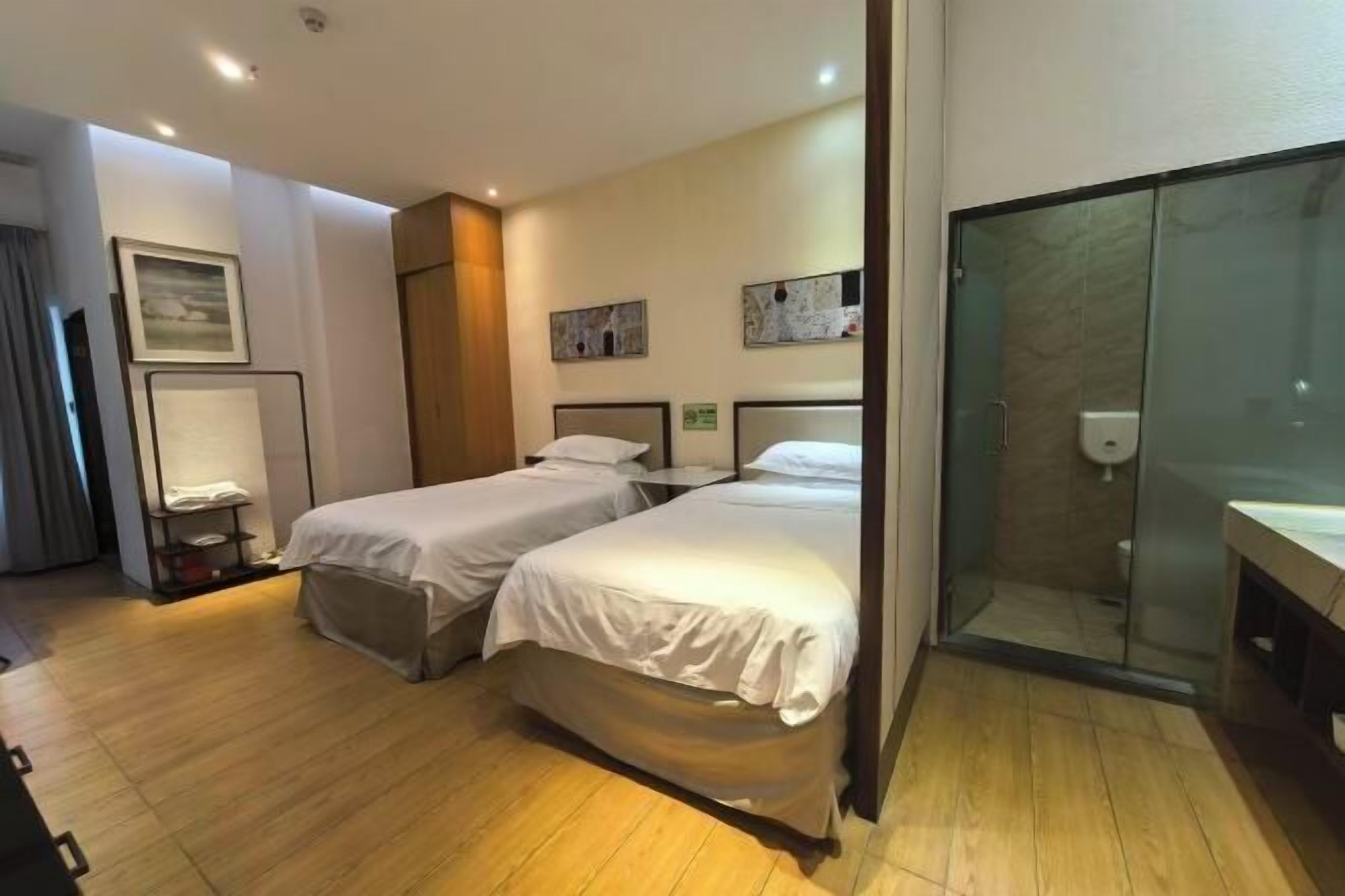 Desk, blackout curtains, iron/ironing board, free WiFi