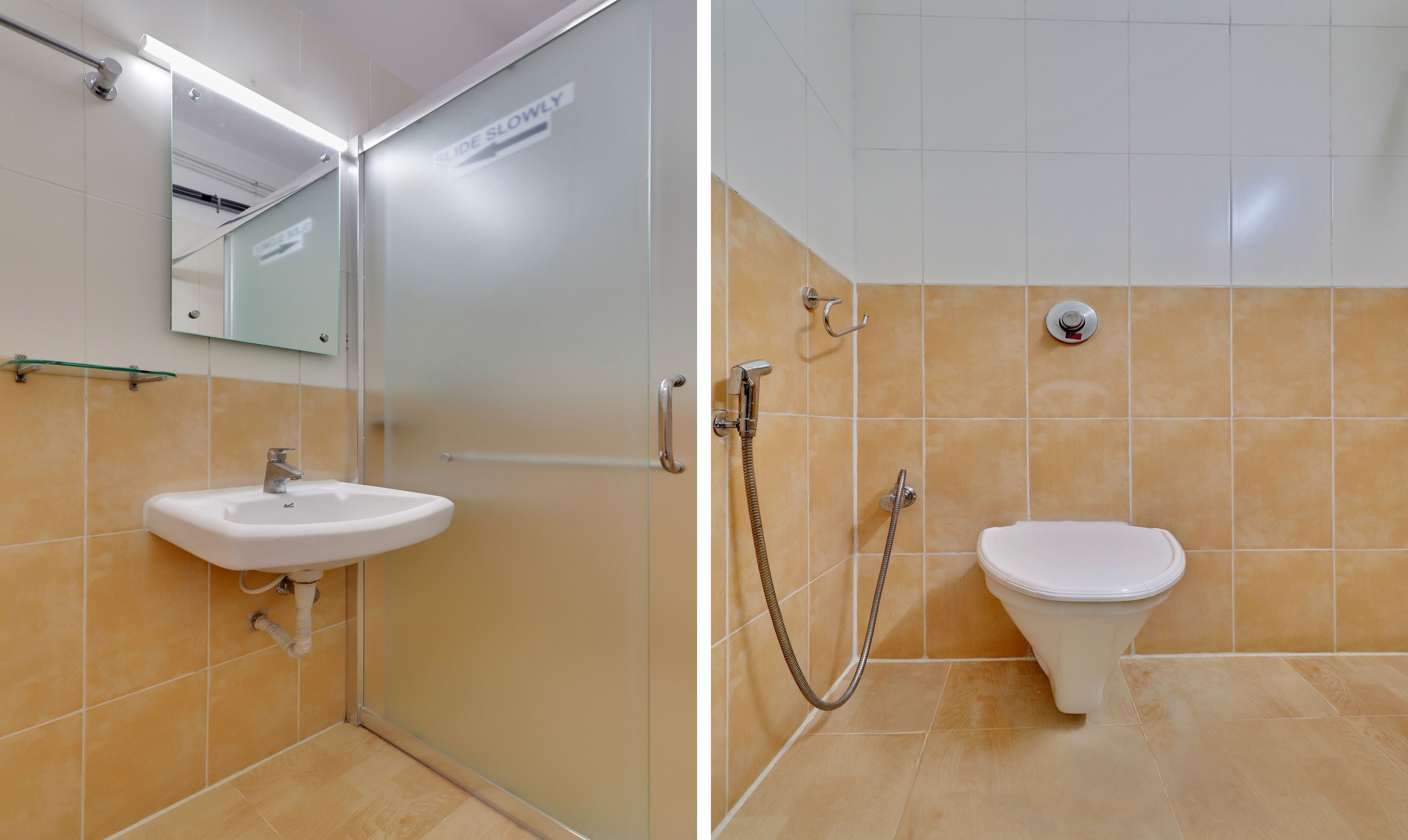 A bathroom with a sink, toilet, and shower.