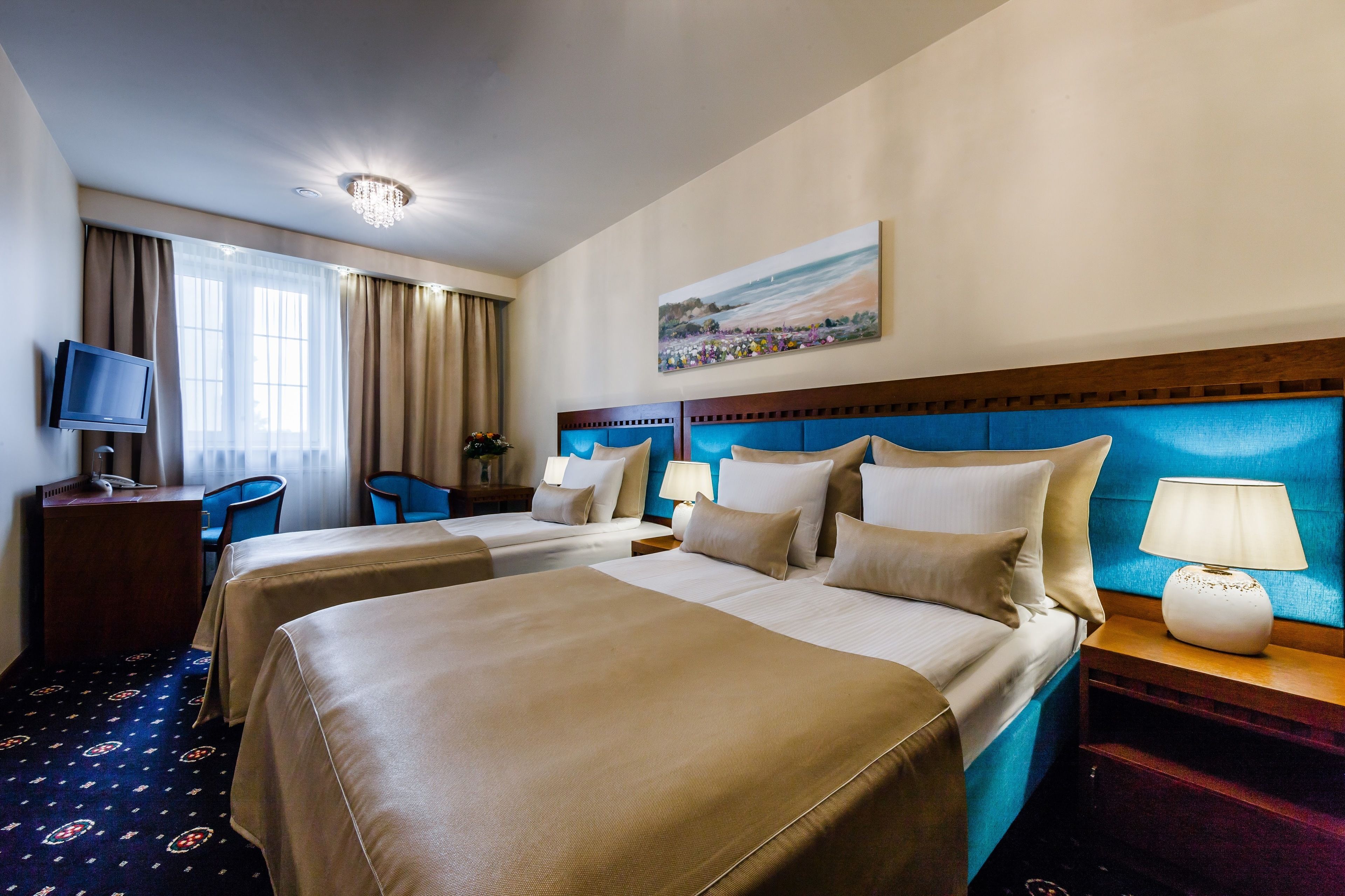 family studio | premium bedding, desk, soundproofing, iron/ironing board