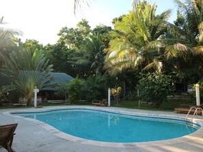 Outdoor pool, open 10:00 AM to 9:00 PM, pool loungers - Lazi Beach Club (Lazi)