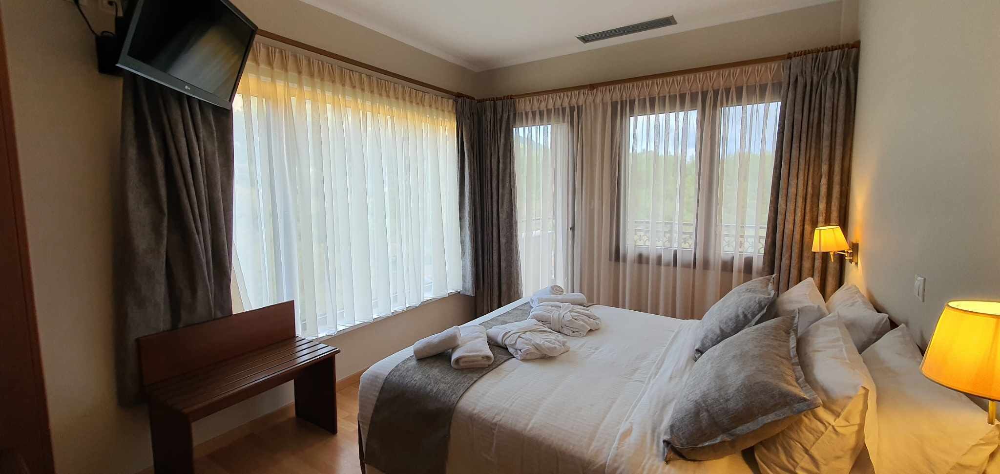 panoramic double room (olympus view) | 1 bedroom, egyptian cotton sheets, premium bedding, minibar