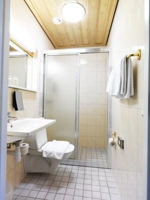 Ducha, secador de pelo, toallas