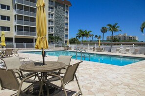 Outdoor pool - Sand Caper 407 2 Bedroom Condo (Fort Myers Beach)