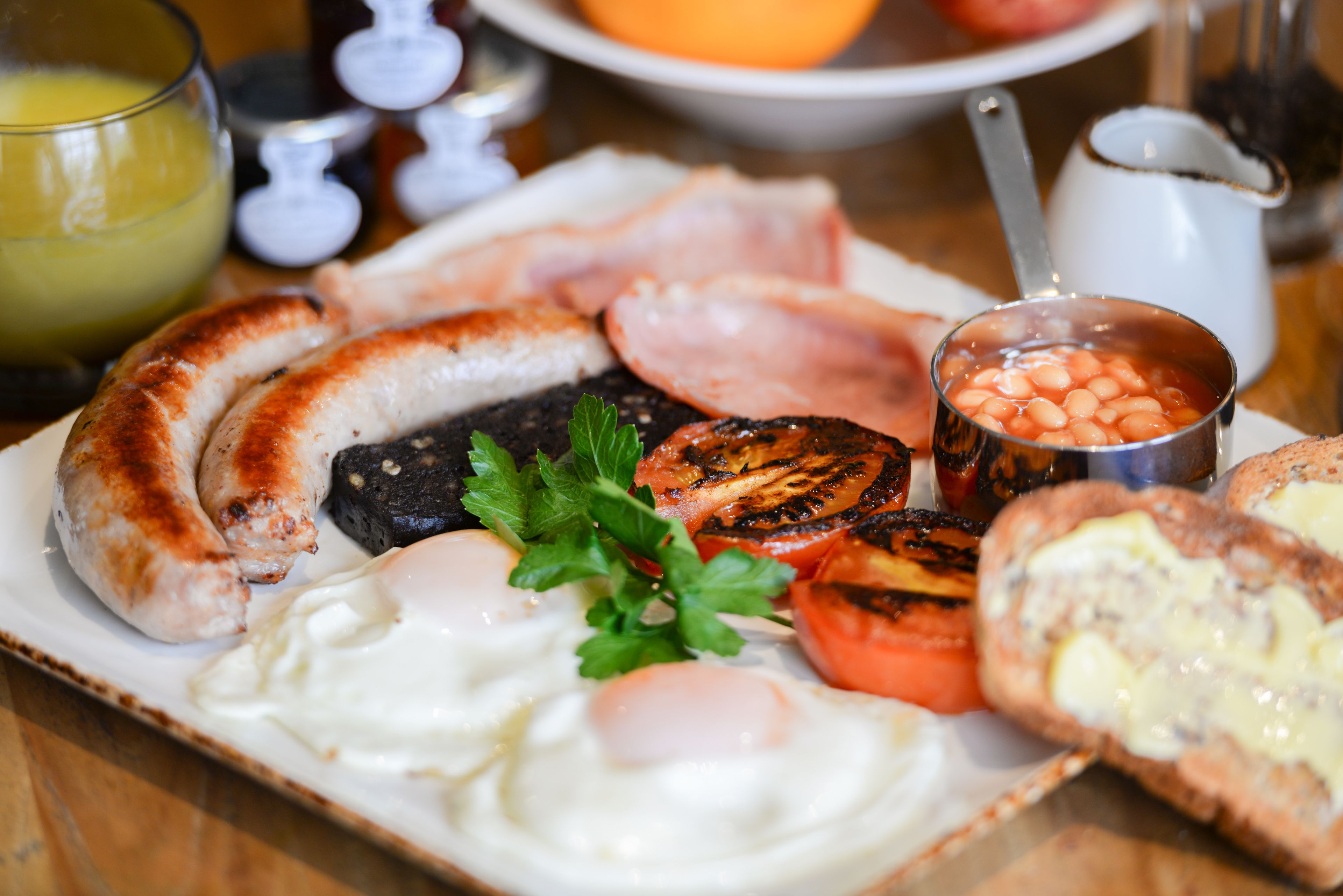 daily english breakfast (gbp 15.00 per person)