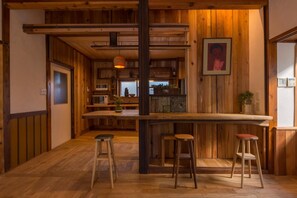 Japanese style house, AJISAI, Non-Smoking | Private kitchen | Fridge, microwave, oven, cookware/dishes/utensils