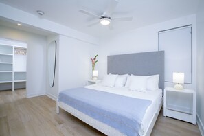 Luxury Apartment, 2 Bedrooms, Pool View | Premium bedding, in-room safe, individually decorated