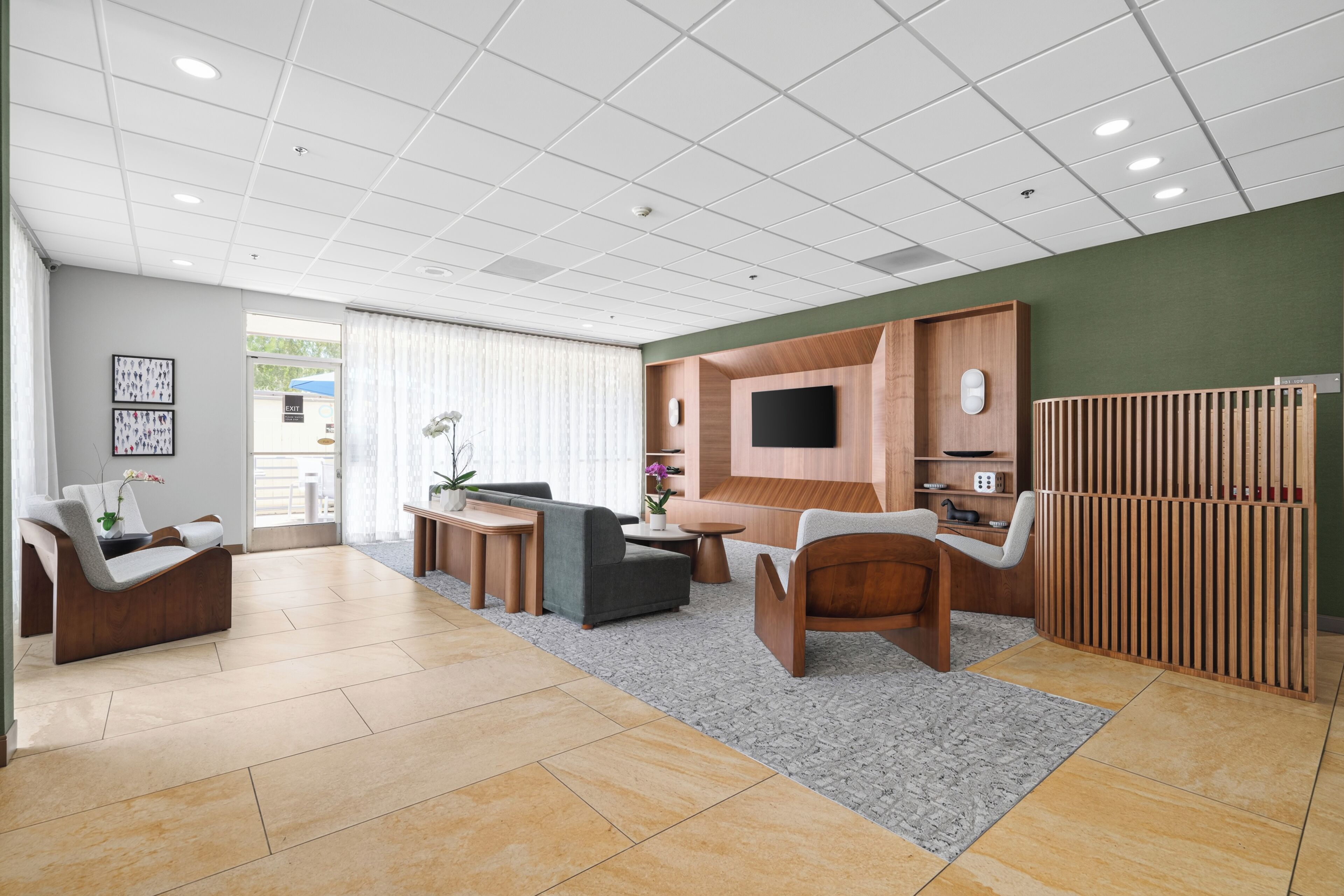 Coin salon dans le hall