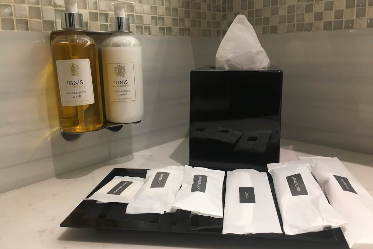 shower, hair dryer, bathrobes, slippers