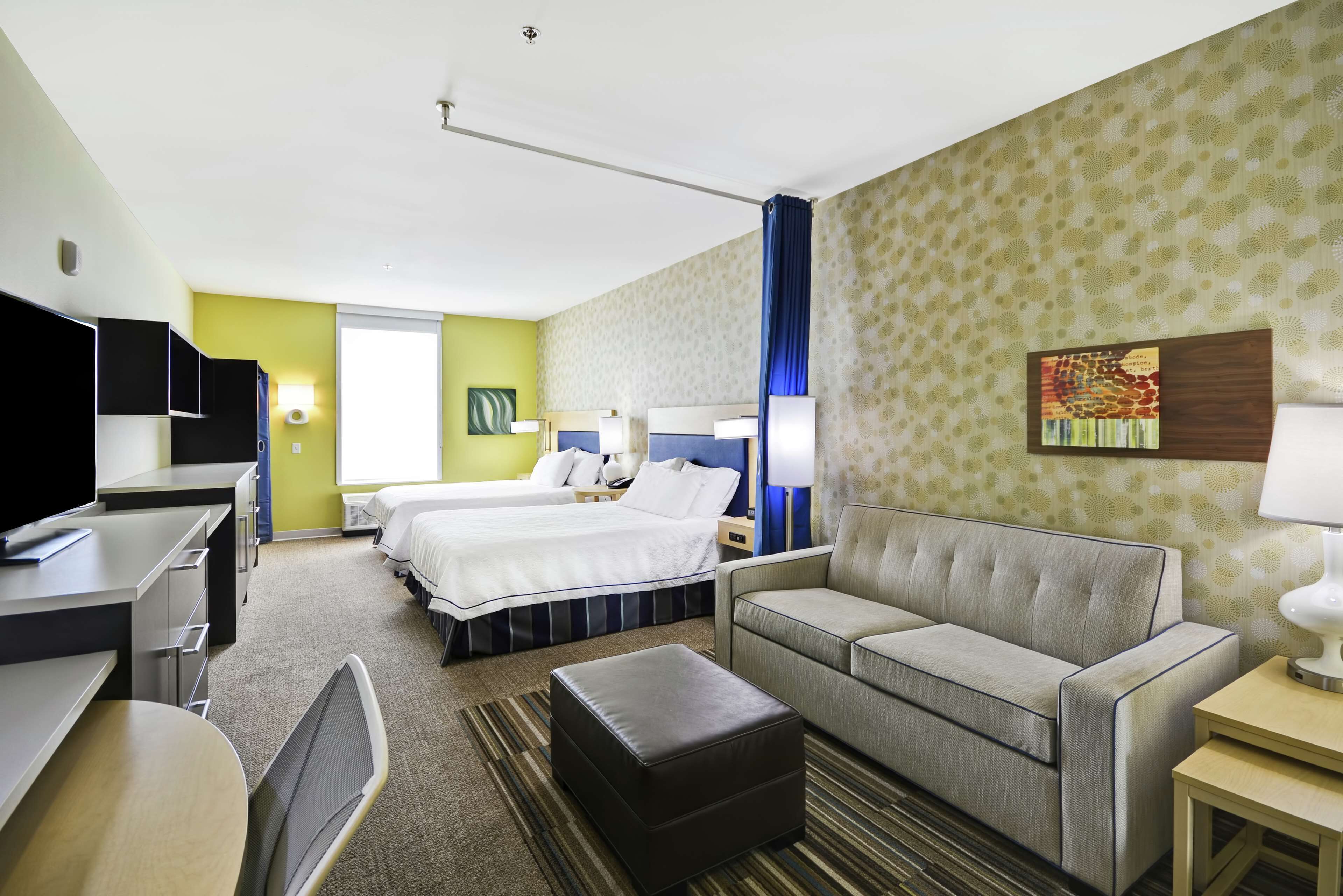 Studio, 2 Queen Beds, Non Smoking | Desk, iron/ironing board, free WiFi, bed sheets