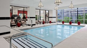 Indoor pool, pool loungers